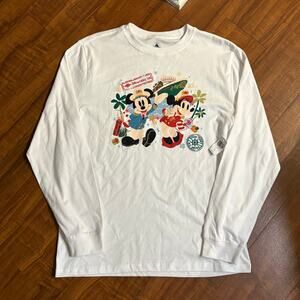 NWT Disney Cruise Line Mickey Minnie Mouse Holiday Long Sleeve Shirt Size Small